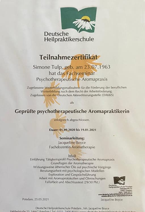 Aromatherapie Zertifikat